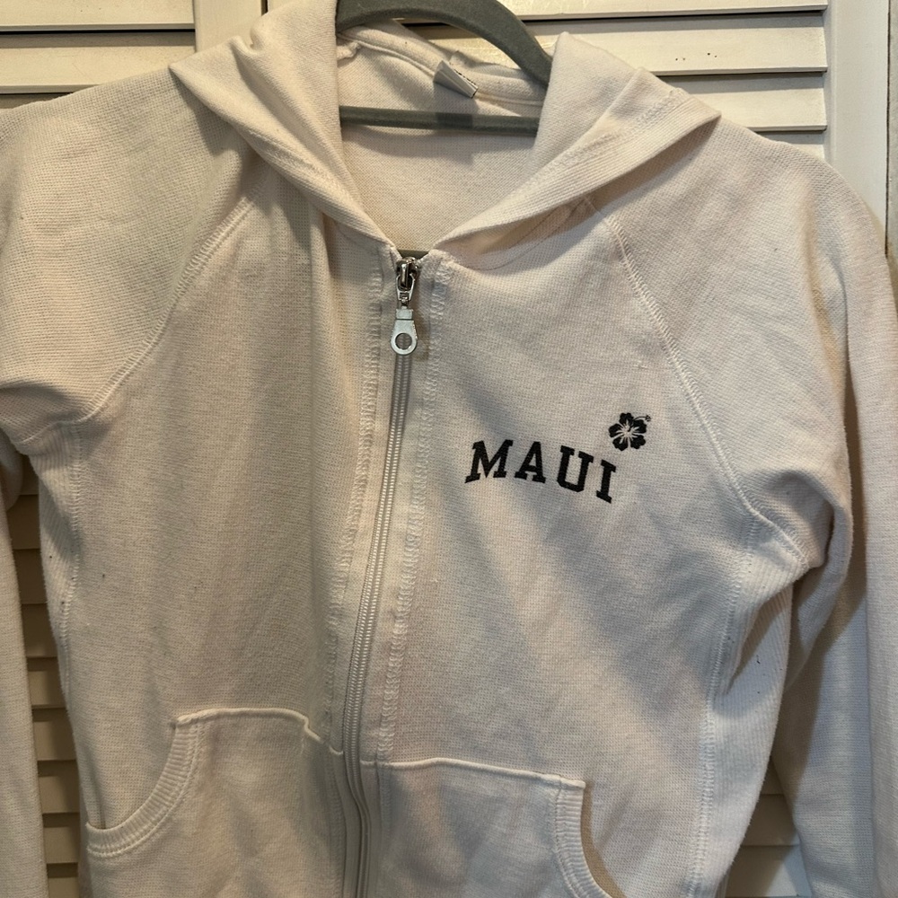 Maui Cream Zip-Up Hoodie